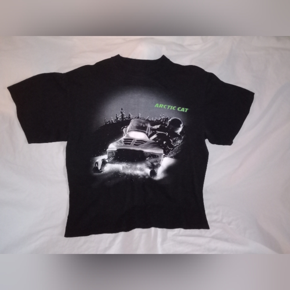 Arctic Cat Snowmobile Woods Trail Graphic Shirt Size Large